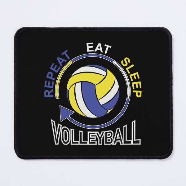 Item preview, Eat-Sleep-Volleyball-Repeat- Volleyball sayings, slogans, and athletics quotes designed and sold by bluehatgraphics.