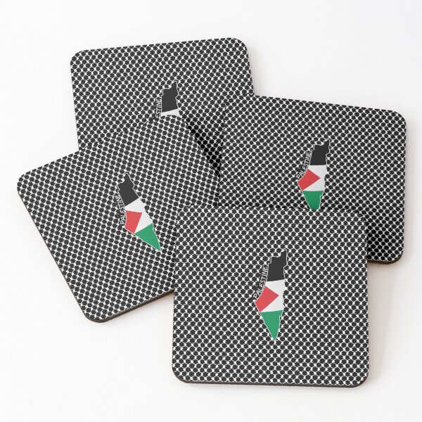 Item preview, Palestine Flag Map Design with Palestinian Kufiya Pattern - WHT designed and sold by Hurriyyatee.