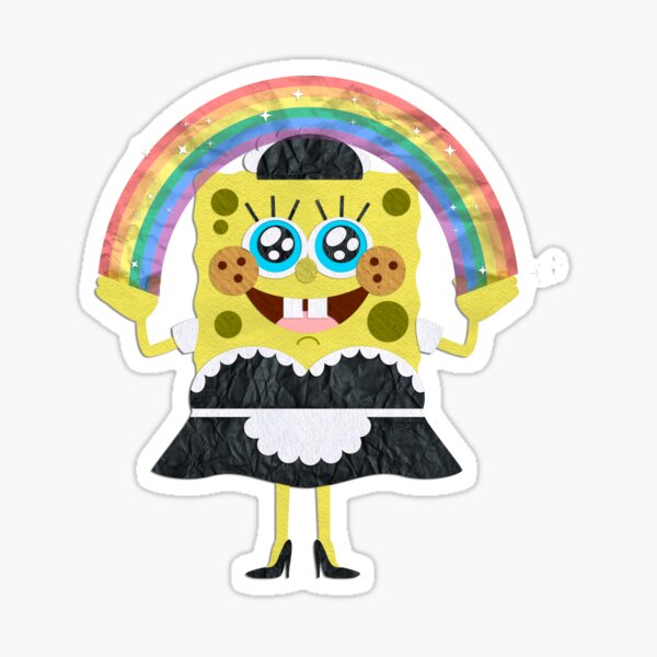 "MAID SPONGEBOB" Sticker by enjoymycake Redbubble