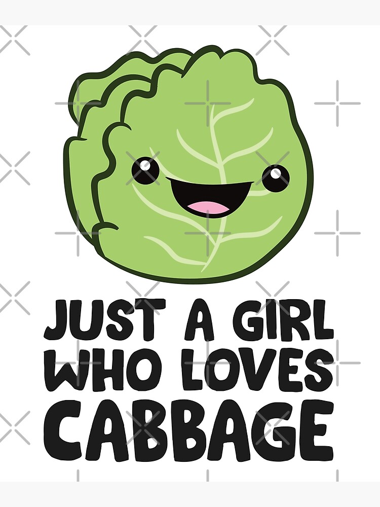 Disover Just a Girl Who Loves Cabbage Premium Matte Vertical Poster