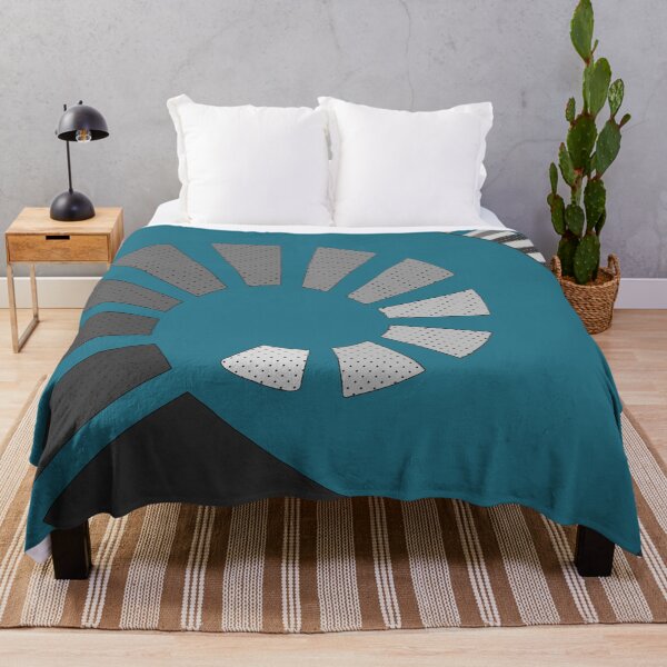 Item preview, Abstract, geometric, spiral, stripes, polka dots, light and dark grey, teal designed and sold by Svitac.