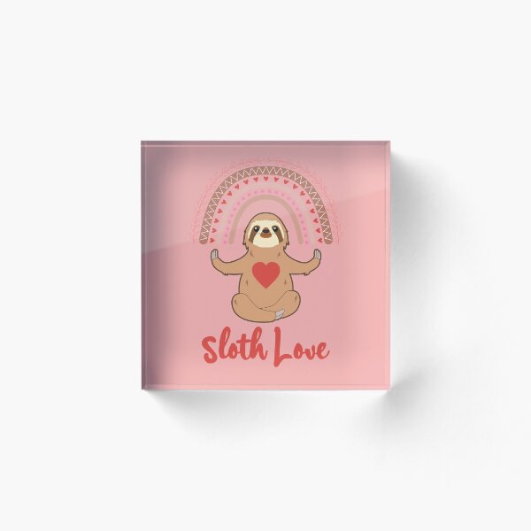 Aperçu de l'œuvre Paresseux Amour Coeur Esprit Animal J'aime les paresseux créée et vendue par MindfulMeta.
