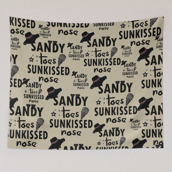 Item preview, Sandy Toes Sunkissed Nose Beach Quote designed and sold by SidhuKeet1.