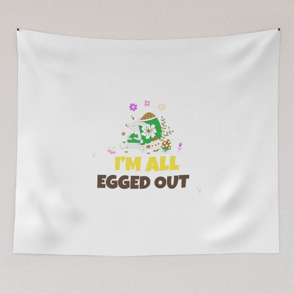 Aperçu de l'œuvre T-shirt de Pâques rétro "I'm All Egged Out". créée et vendue par AllThingsPuffa.