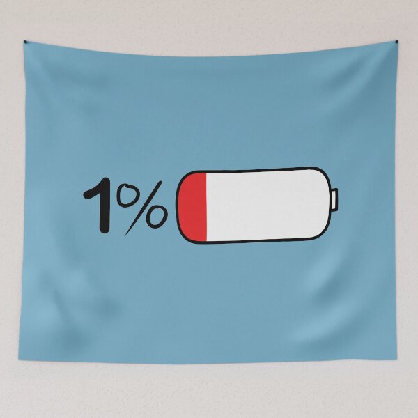 Item preview, 1 percent battery about to die designed and sold by Starstacks.