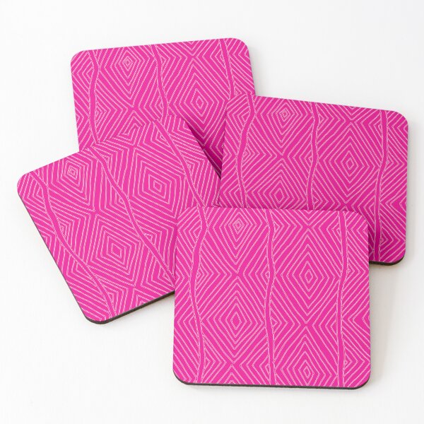 Item preview, Aboriginal art - Diamond pattern (Neon Pink and White) designed and sold by Black-Arts.