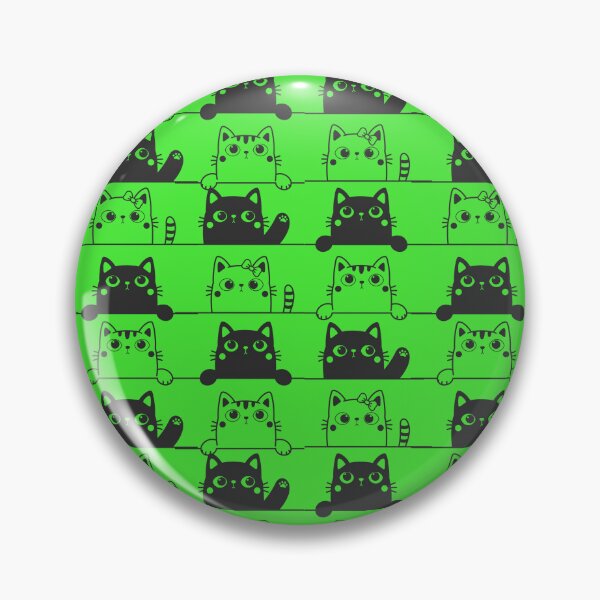 Item preview, Cute Black And White Cats Looking Over Ledges Seamless Pattern green version designed and sold by Cora Gregory.