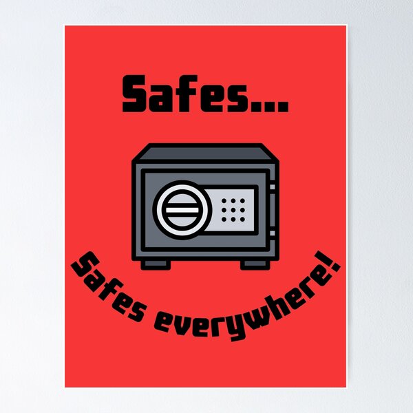 Item preview, Safes...Safes everywhere! Retro Design red version designed and sold by Cora Gregory.