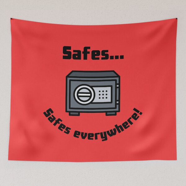 Item preview, Safes...Safes everywhere! Retro Design red version designed and sold by Cora Gregory.