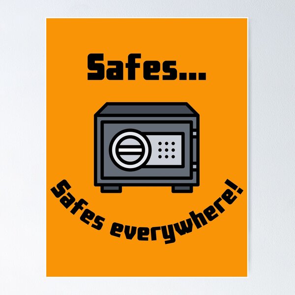 Item preview, Safes...Safes everywhere! Retro Design Orange Version designed and sold by Cora Gregory.