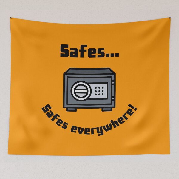 Item preview, Safes...Safes everywhere! Retro Design Orange Version designed and sold by Cora Gregory.