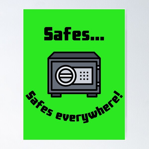 Item preview, Safes...Safes everywhere! Retro Design green version designed and sold by Cora Gregory.