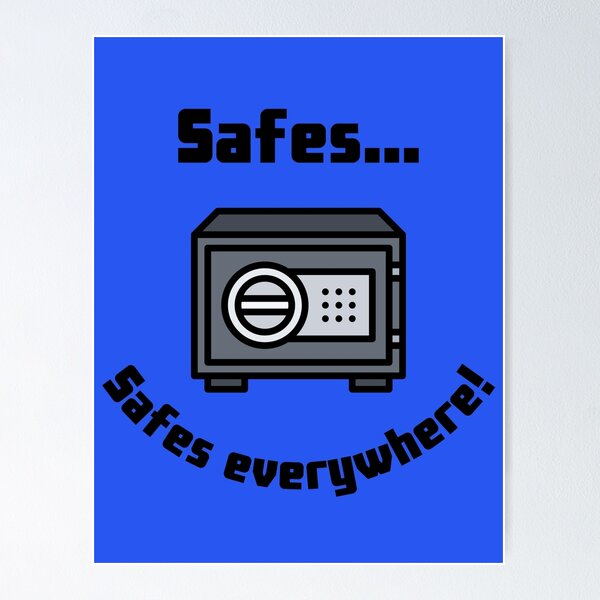 Item preview, Safes...Safes everywhere! Retro Design blue version designed and sold by Cora Gregory.
