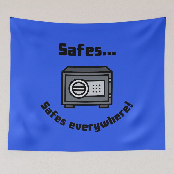 Item preview, Safes...Safes everywhere! Retro Design blue version designed and sold by Cora Gregory.