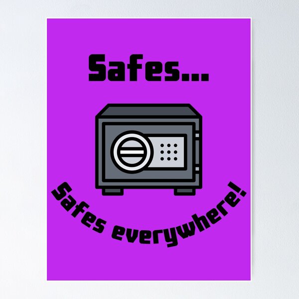 Item preview, Safes...Safes everywhere! Retro Design purple  version designed and sold by Cora Gregory.