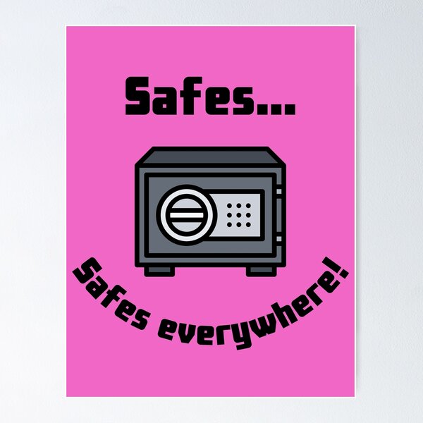 Item preview, Safes...Safes everywhere! Retro Design pink version designed and sold by Cora Gregory.