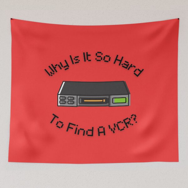 Item preview, Why Is It So Hard To Find A VCR? Retro Design red version designed and sold by Cora Gregory.