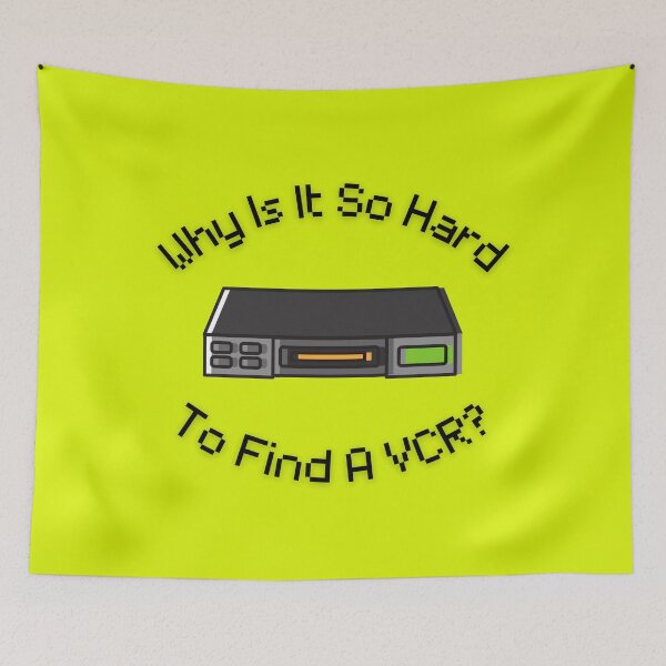 Item preview, Why Is It So Hard To Find A VCR? Retro Design yellow version designed and sold by Cora Gregory.