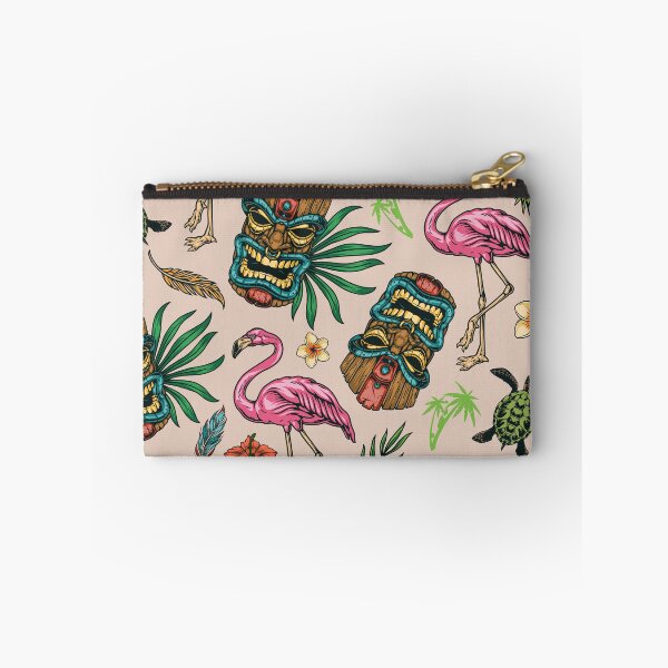 Item preview, Hawaiian Tikki Mask And Flamingos designed and sold by Vector Scout Lab.