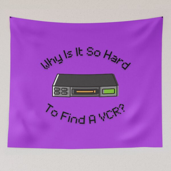 Item preview, Why Is It So Hard To Find A VCR? Retro Design purple version designed and sold by Cora Gregory.