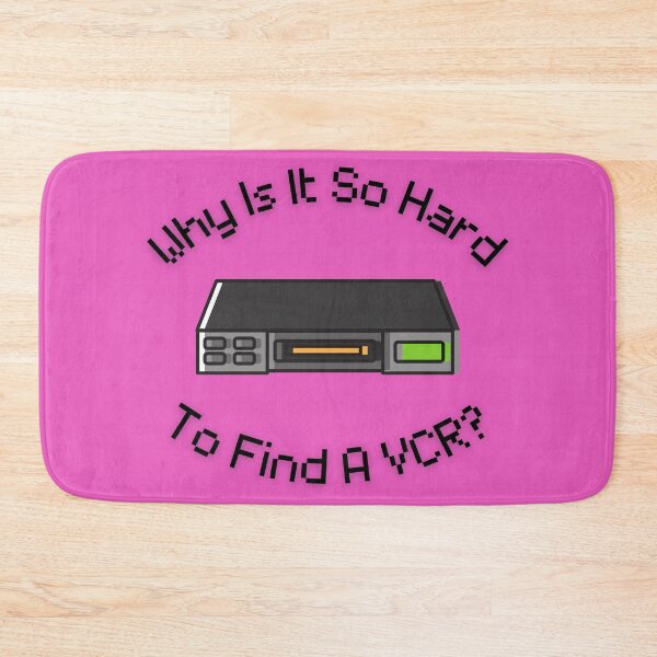 Item preview, Why Is It So Hard To Find A VCR? Retro Design pink version designed and sold by Cora Gregory.