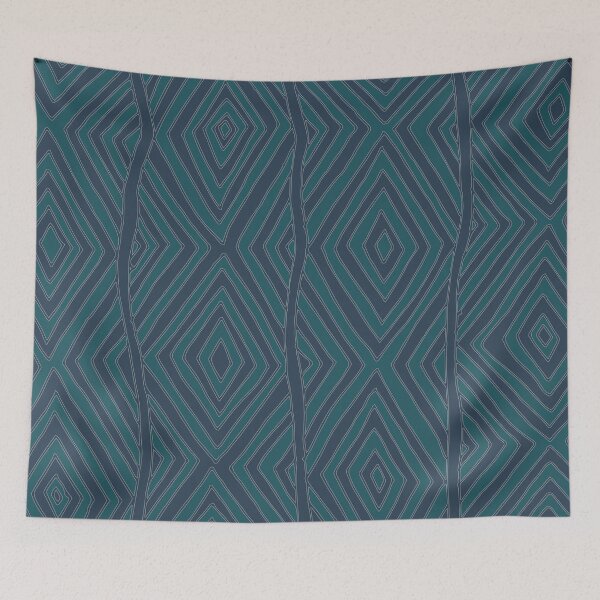 Item preview, Aboriginal art - Diamond pattern (Storm Blue and Teal) designed and sold by Black-Arts.