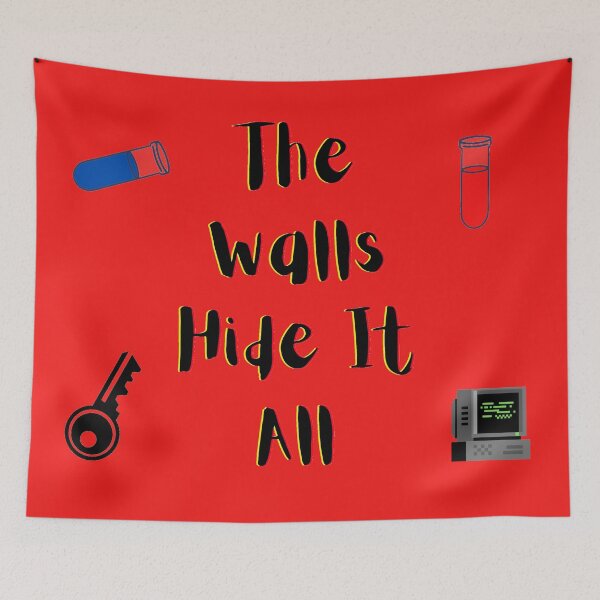 Item preview, The Walls Hide It All yellow and red (red Version) designed and sold by Cora Gregory.