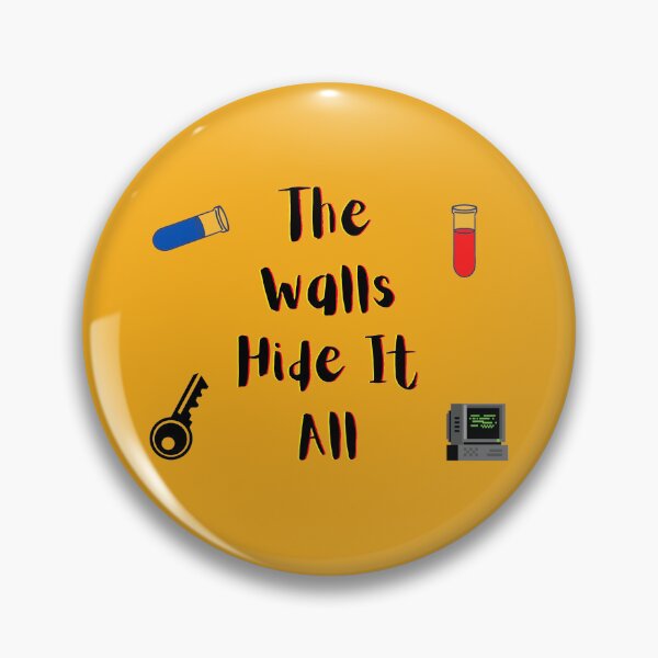 Item preview, The Walls Hide It All yellow and red (orange version) designed and sold by Cora Gregory.