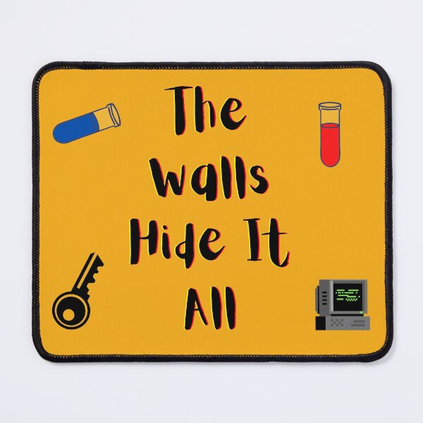 Item preview, The Walls Hide It All yellow and red (orange version) designed and sold by Cora Gregory.