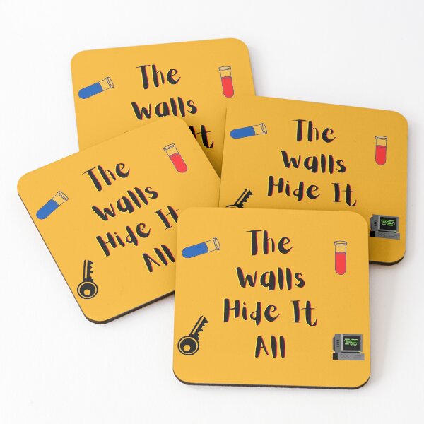 Item preview, The Walls Hide It All yellow and red (orange version) designed and sold by Cora Gregory.