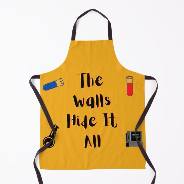 Item preview, The Walls Hide It All yellow and red (orange version) designed and sold by Cora Gregory.