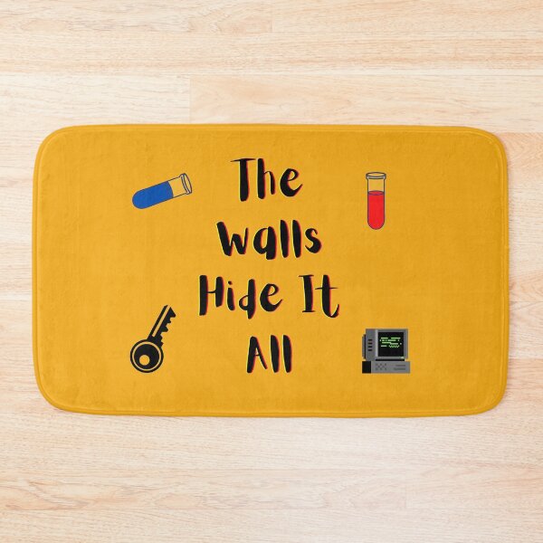 Item preview, The Walls Hide It All yellow and red (orange version) designed and sold by Cora Gregory.
