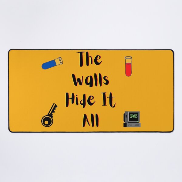 Item preview, The Walls Hide It All yellow and red (orange version) designed and sold by Cora Gregory.