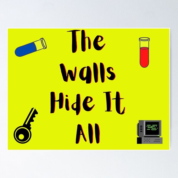 Item preview, The Walls Hide It All yellow and red (yelllow Version) designed and sold by Cora Gregory.