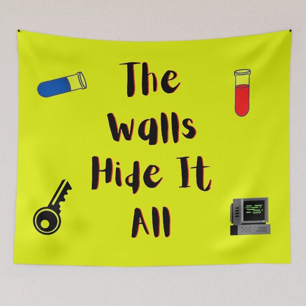Item preview, The Walls Hide It All yellow and red (yelllow Version) designed and sold by Cora Gregory.