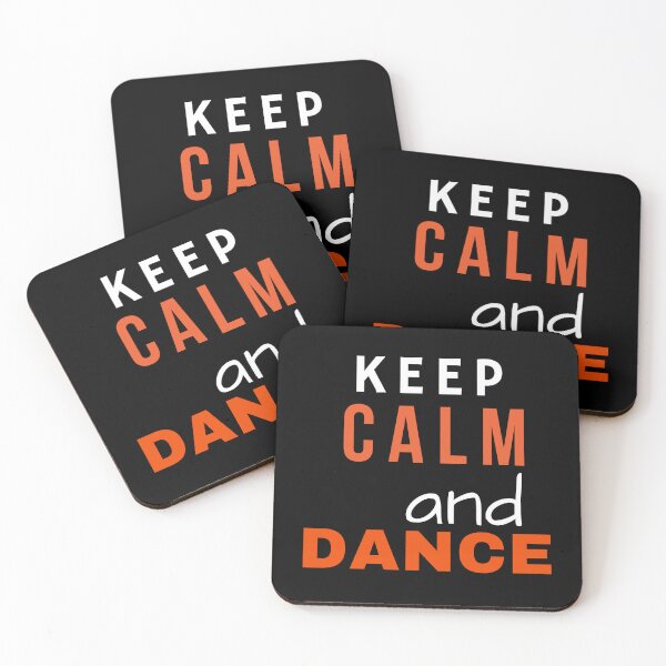 Item preview, Keep calm and dance – inspirational quote. White orange print. designed and sold by fowons.