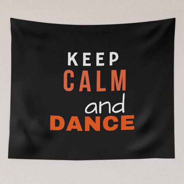Item preview, Keep calm and dance – inspirational quote. White orange print. designed and sold by fowons.