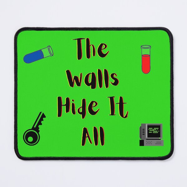 Item preview, The Walls Hide It All yellow and red (green version) designed and sold by Cora Gregory.