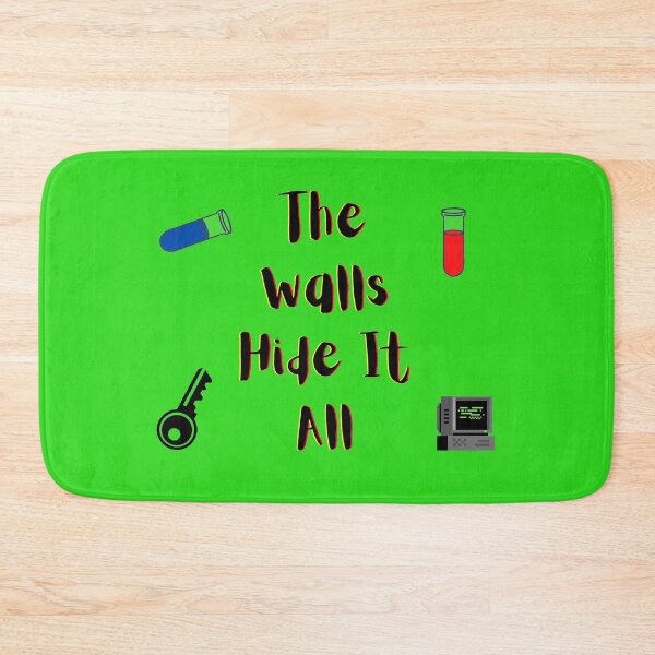 Item preview, The Walls Hide It All yellow and red (green version) designed and sold by Cora Gregory.
