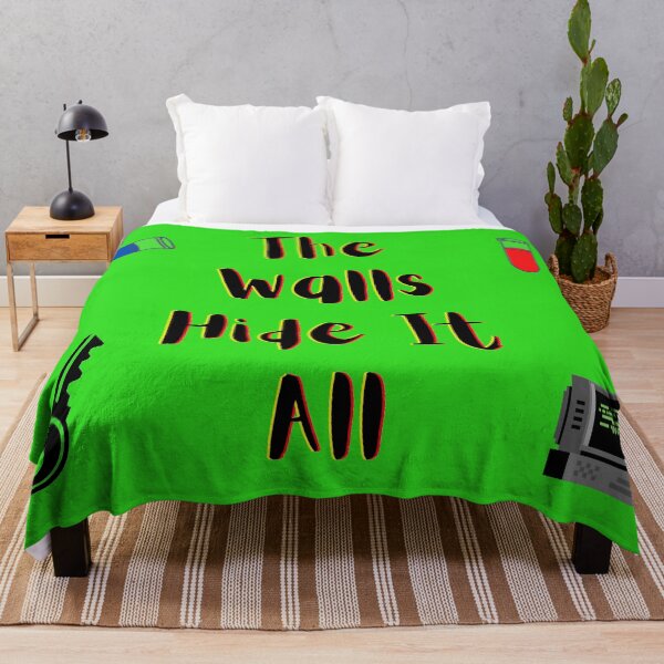 Item preview, The Walls Hide It All yellow and red (green version) designed and sold by Cora Gregory.