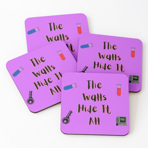 Item preview, The Walls Hide It All yellow and red (purple version) designed and sold by Cora Gregory.