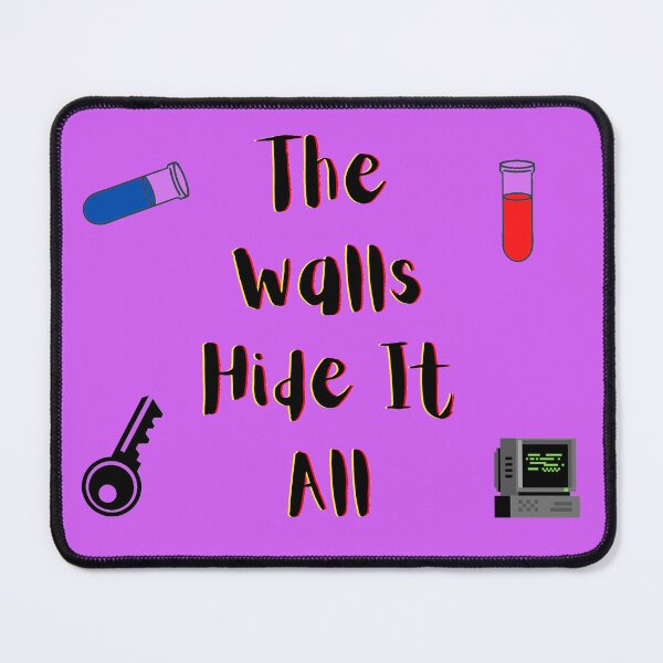 Item preview, The Walls Hide It All yellow and red (purple version) designed and sold by Cora Gregory.