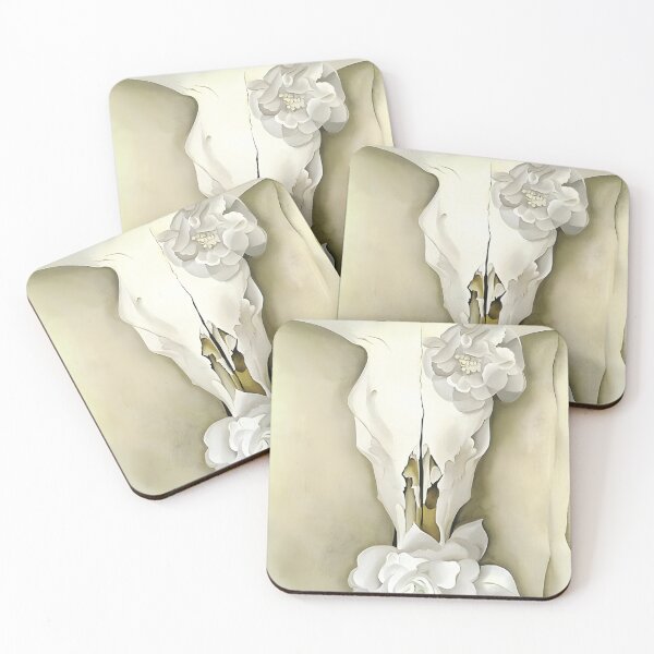 Item preview, O'Keeffe Skull with Calico Roses paintings  designed and sold by Artone369.