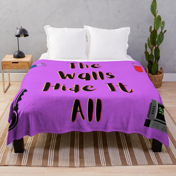 Item preview, The Walls Hide It All yellow and red (purple version) designed and sold by Cora Gregory.