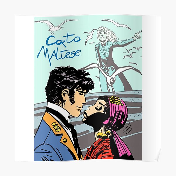 Corto Maltese - Fille qui s'embrasse Poster