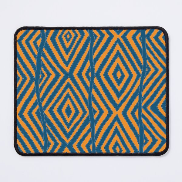 Item preview, Aboriginal art - Diamond pattern (Yellow and Storm Blue) designed and sold by Black-Arts.