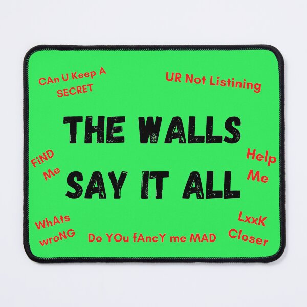 Item preview, The Walls Say It All green version designed and sold by Cora Gregory.