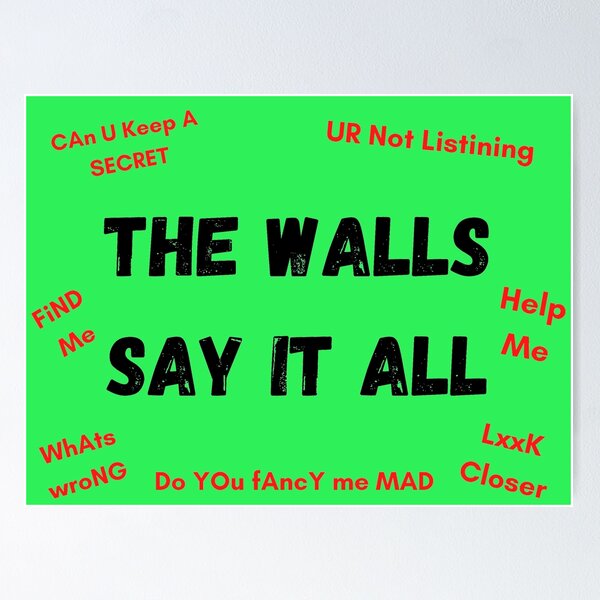 Item preview, The Walls Say It All green version designed and sold by Cora Gregory.