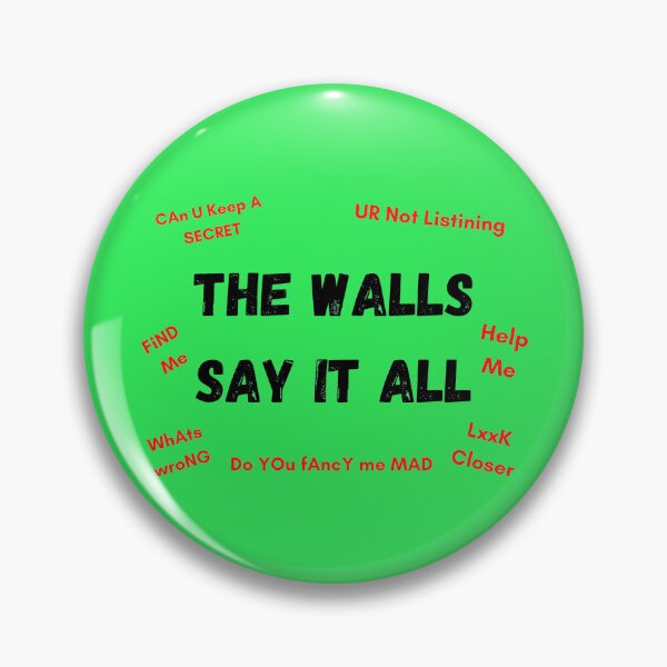 Item preview, The Walls Say It All green version designed and sold by Cora Gregory.