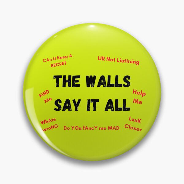 Item preview, The Walls Say It All yellow version designed and sold by Cora Gregory.